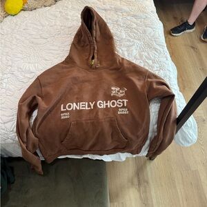 Lonely Ghost Brown Hoodie